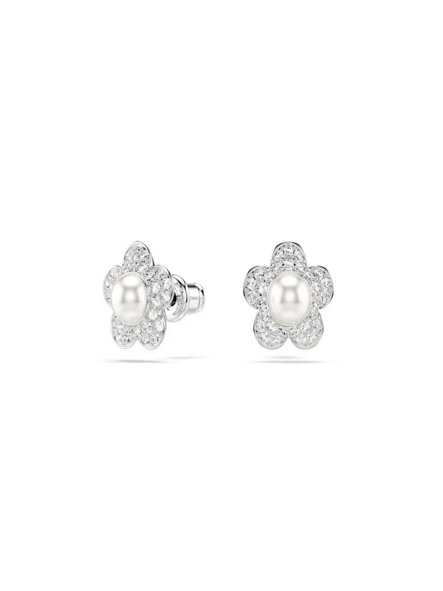 Комплект из колье и сережек Ariana Grande x Rhodium Plated с цветком груши и родиевым покрытием — изображение 7 из 9