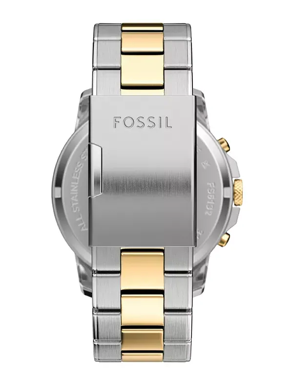 Мужские часы Grant Chronograph из двухцветной нержавеющей стали, 44 мм Fossil — изображение 3 из 4, оттенок мульти