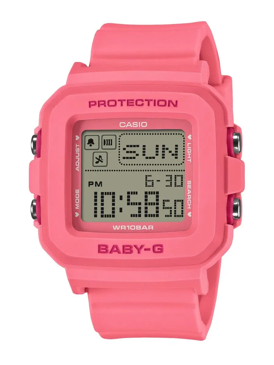 Женские часы из розовой смолы с сердечком и подсветкой, 39 мм G-Shock — розовый