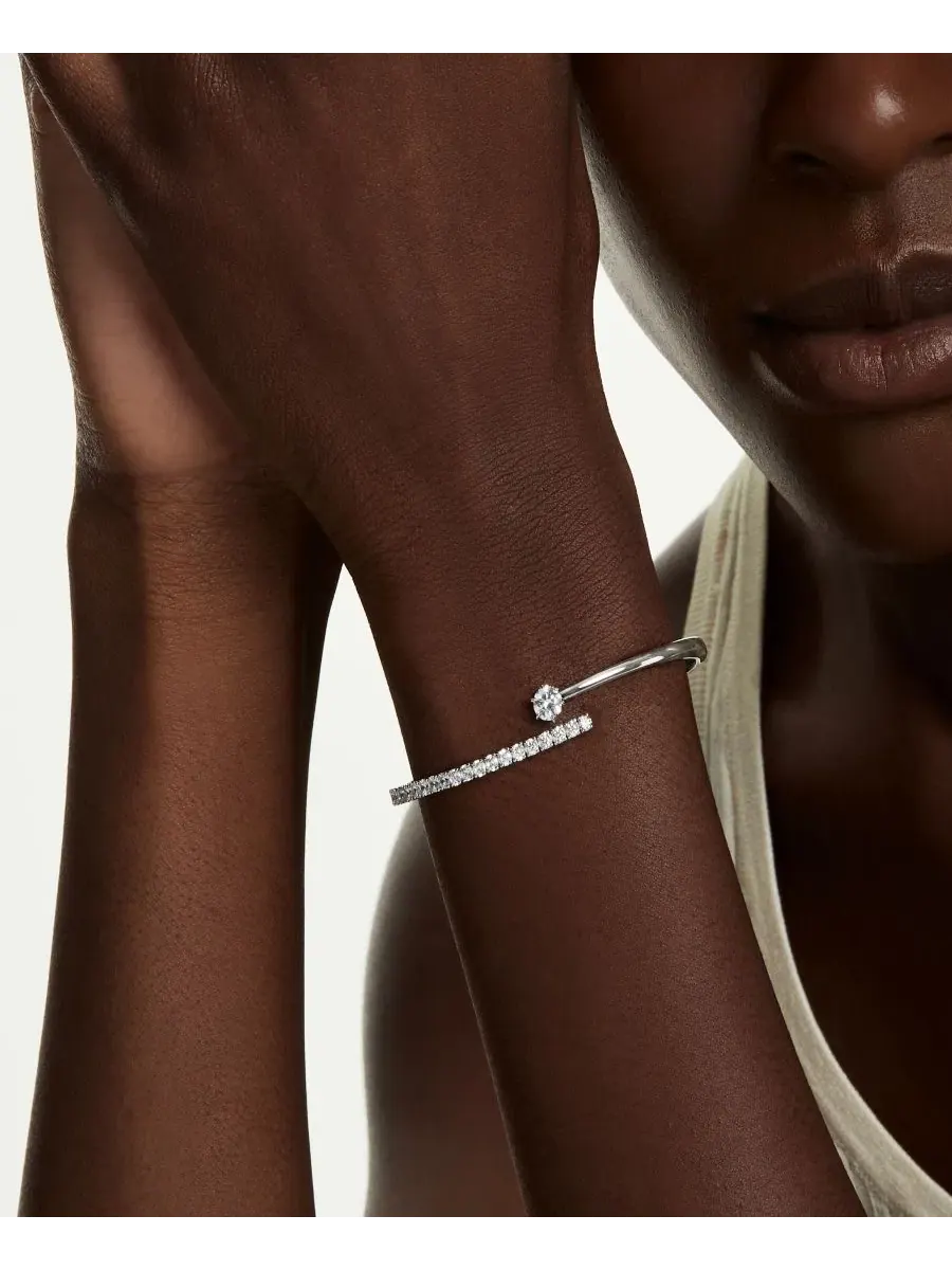 Браслет-манжета с кристаллами Swarovski Matrix Swarovski — изображение 6 из 6, оттенок белый