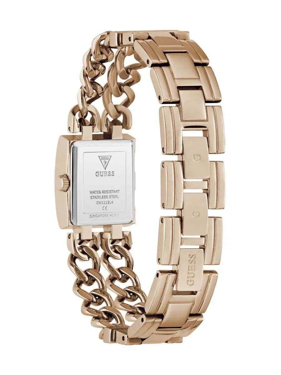 Женские часы с кварцевым механизмом, розовое золото, 20 мм GUESS — изображение 2 из 6, оттенок розовый