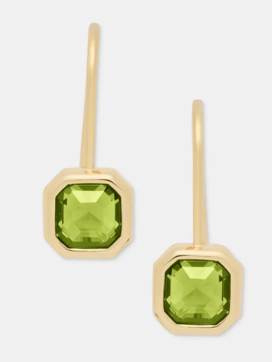 Серьги-подвески с камнем Stone Drop Earrings Lauren Ralph Lauren — изображение 1 из 4, оттенок зеленый