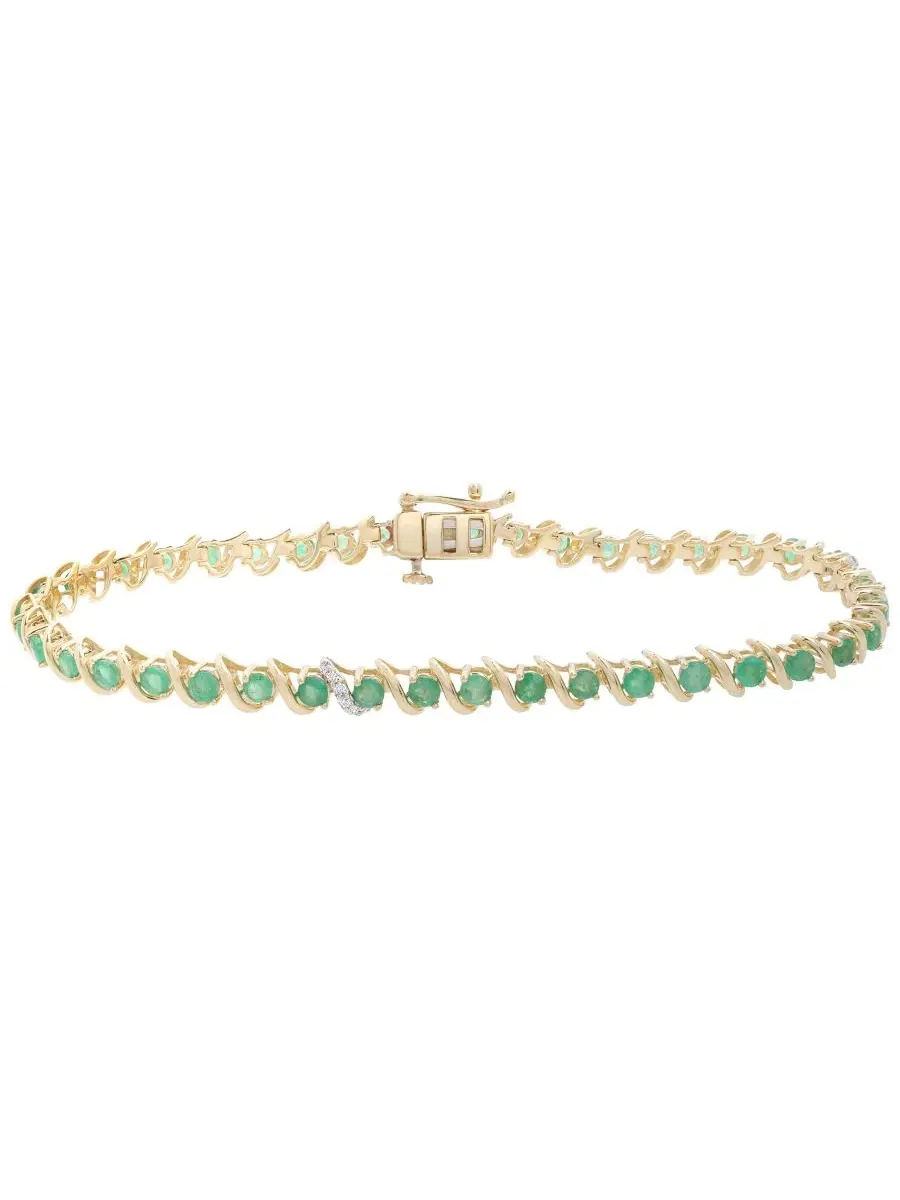 Браслет с изумрудами и бриллиантами, модель Emerald, Le Vian — изображение 1 из 4