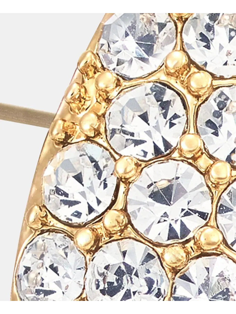 Серьги-гвоздики с грушевидными кристаллами Pavé Pear-Shape Stud Givenchy — изображение 4 из 4, оттенок белый