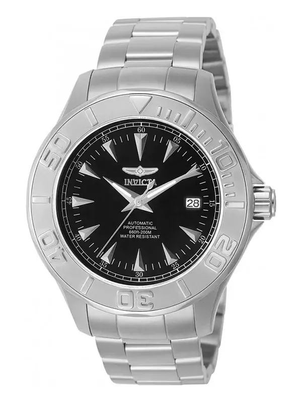 Мужские фирменные часы 7034 с автоподзаводом, тремя стрелками и черным циферблатом Invicta — изображение 1 из 3