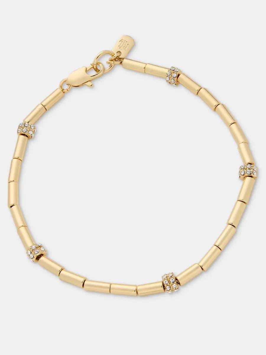 Гибкий браслет с паве-бисером Lauren Ralph Lauren — изображение 1 из 4, оттенок золото