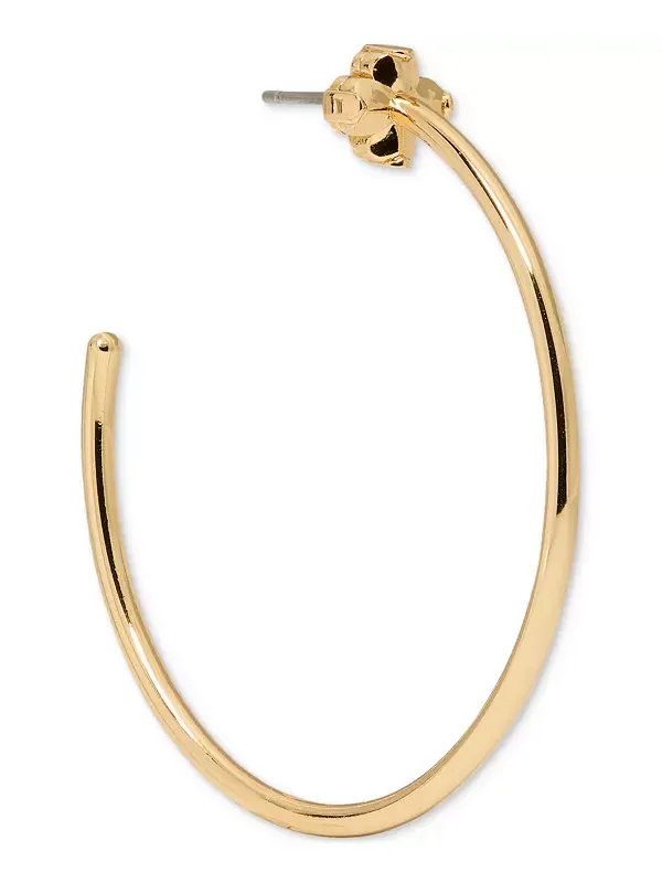 Серьги-Кольца в форме цветка-пика среднего размера, 1,63 дюйма Kate Spade New York — изображение 2 из 4, оттенок золото