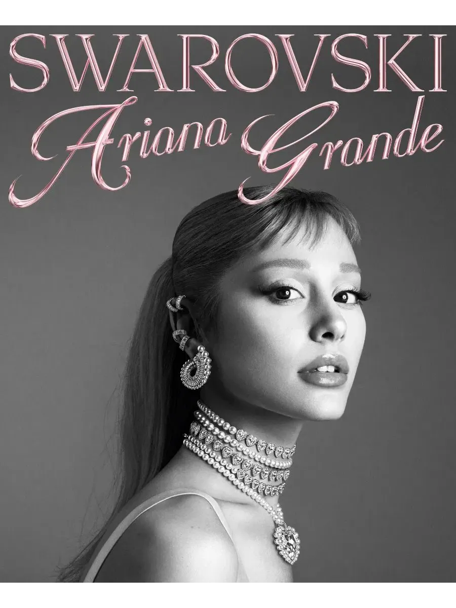 Комплект украшений с сердцем и кристаллами, модель Ariana Grande x Swarovski Rhodium Plated Heart — изображение 12 из 13