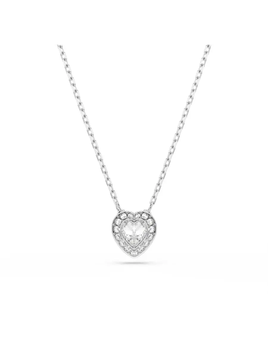 Комплект украшений с сердцем и кристаллами, модель Ariana Grande x Swarovski Rhodium Plated Heart — изображение 4 из 13