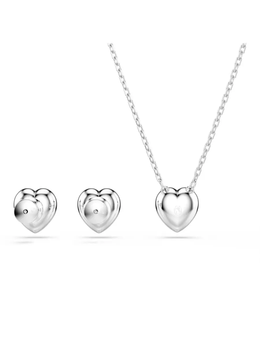 Комплект украшений с сердцем и кристаллами, модель Ariana Grande x Swarovski Rhodium Plated Heart — изображение 6 из 13