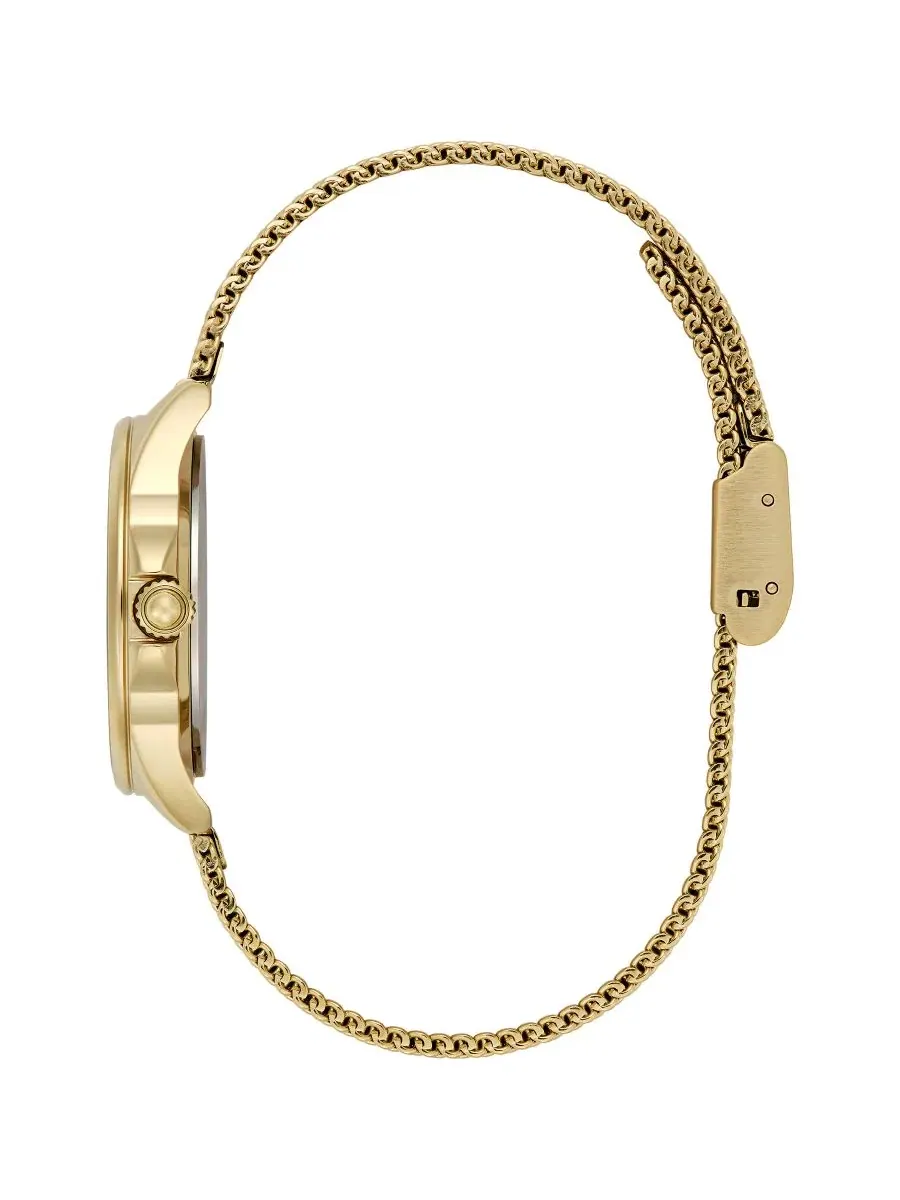 Женские часы Azure Gold Tone Stainless Steel Mesh Bracelet Watch, 30мм Olivia Burton — изображение 2 из 6, оттенок золото