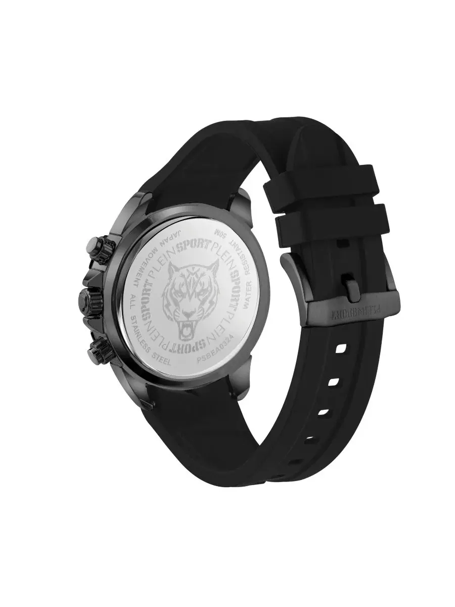 Хронограф Impact Chronograph Date Quartz, 46 мм Plein Sport — изображение 3 из 5, оттенок черный