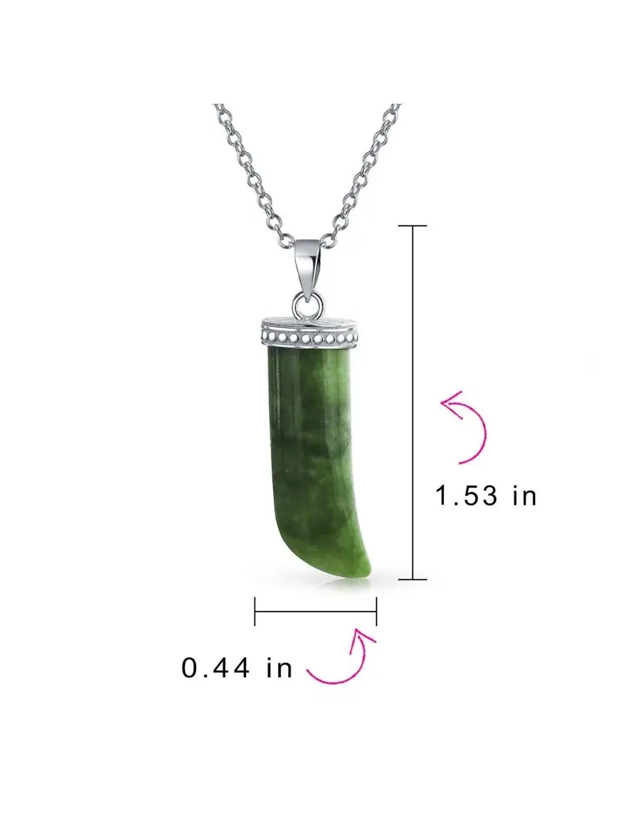 Подвеска-амулет с нефритом и рогом изобилия Bling Jewelry — изображение 2 из 3, оттенок темный зеленый