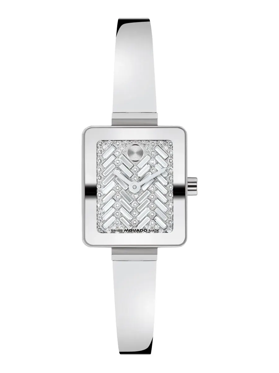 Женские наручные часы с браслетом, мини, модель Bold Tank Mini, бренд Movado — изображение 1 из 3, оттенок серебряный