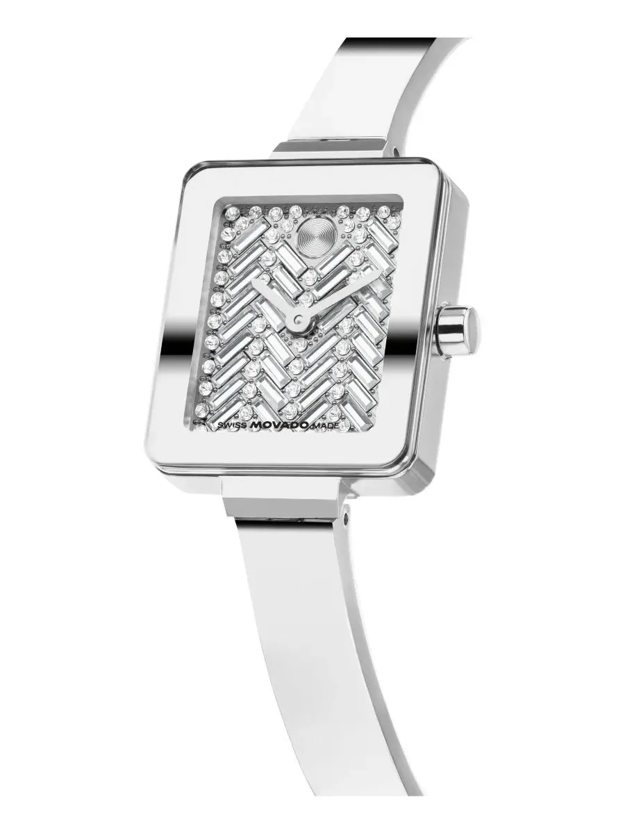 Женские наручные часы с браслетом, мини, модель Bold Tank Mini, бренд Movado — изображение 2 из 3, оттенок серебряный