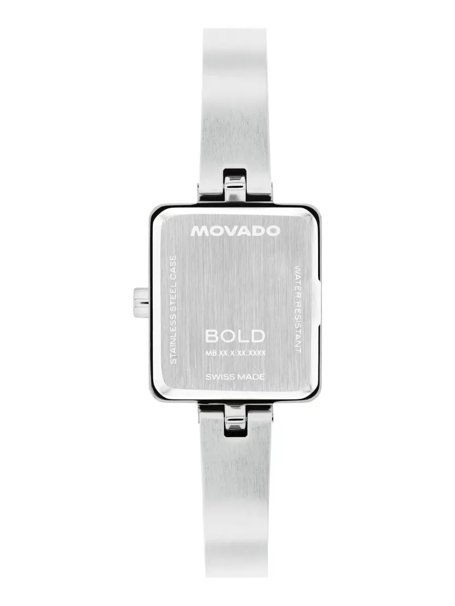 Женские наручные часы с браслетом, мини, модель Bold Tank Mini, бренд Movado — изображение 3 из 3, оттенок серебряный