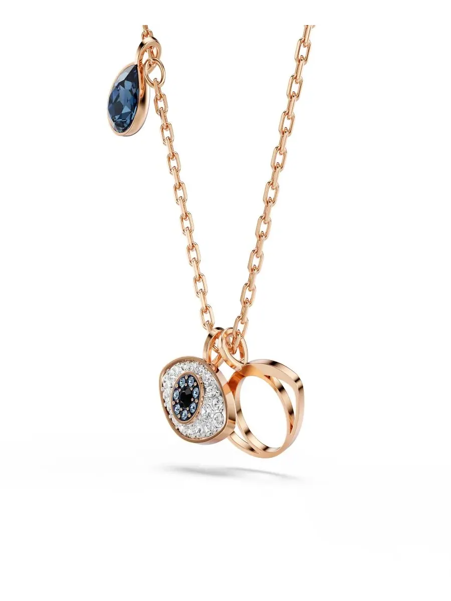 Кулон с подвеской Evil Eye, с кристаллами, Symbolica Swarovski — изображение 3 из 7, оттенок золото