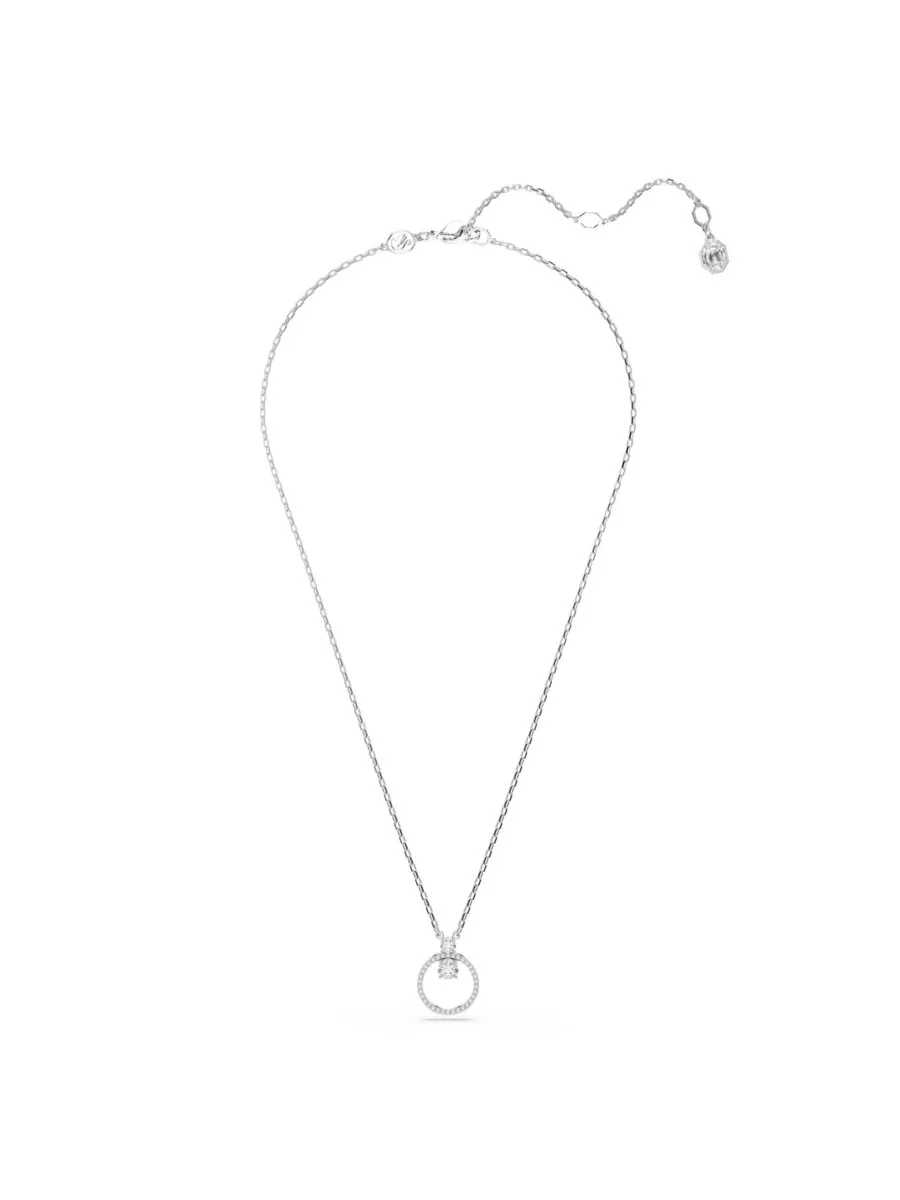 Кулон Constella, круглая огранка, белое колье Swarovski — изображение 6 из 9, оттенок розовый золотистый