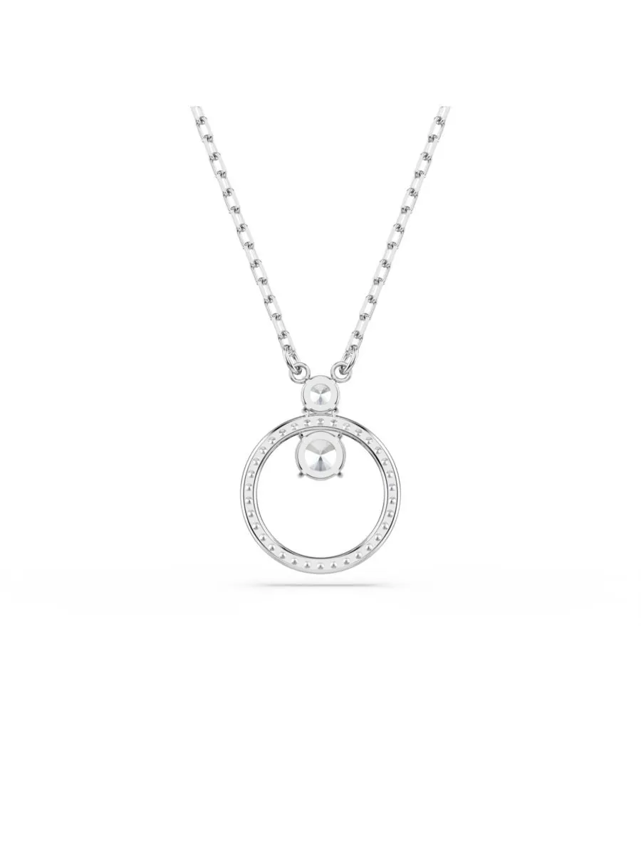 Кулон Constella, круглая огранка, белое колье Swarovski — изображение 4 из 5, оттенок серебряный
