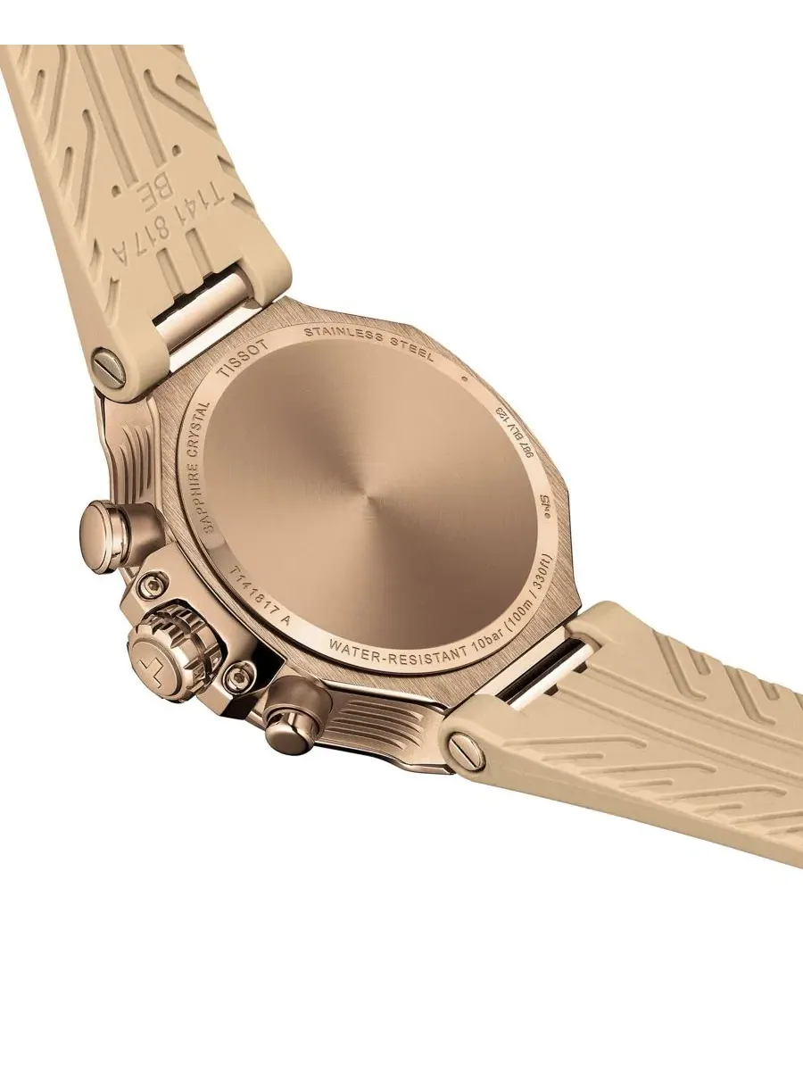 Хронограф Tissot T-Race с розовым золотом, 38 мм Tissot — изображение 7 из 7, оттенок нудовый