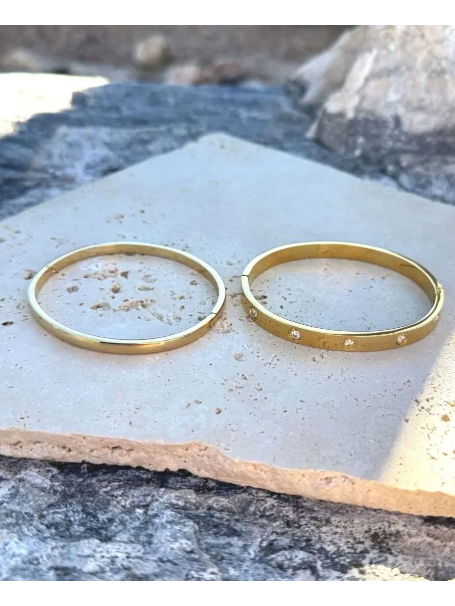Комплект браслетов-манжетов с покрытием 18k золотом — изображение 2 из 3