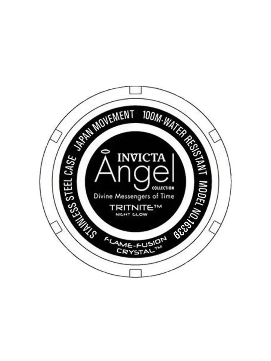Женские часы Angel Quartz с браслетом из розовой кожи Invicta — изображение 3 из 3, оттенок розовый