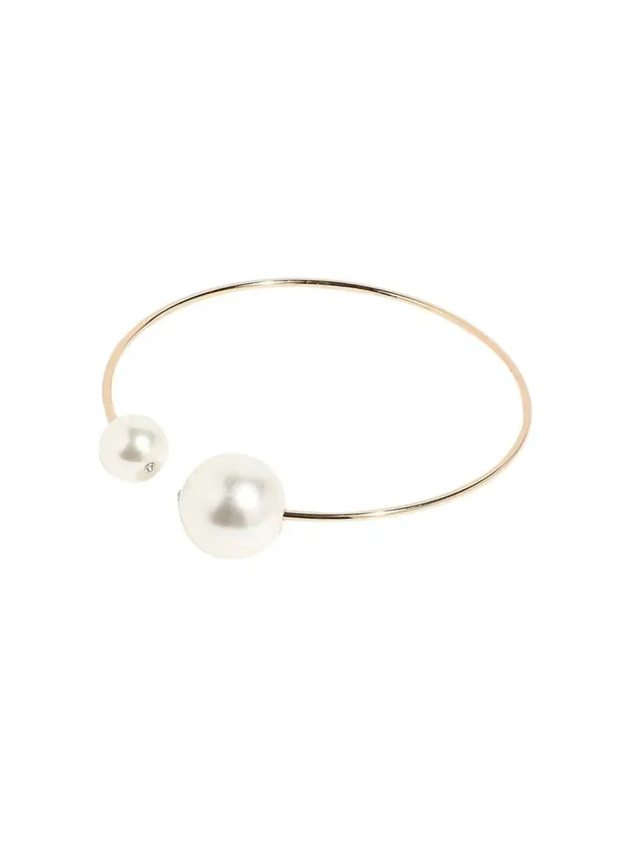 Колье с жемчугом Elegant Pearl Choker SOHI — изображение 1 из 5, оттенок золото