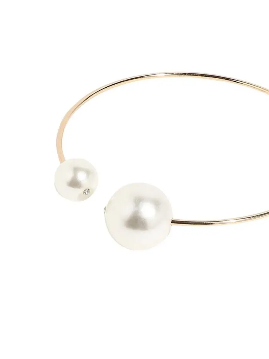 Колье с жемчугом Elegant Pearl Choker SOHI — изображение 5 из 5, оттенок золото
