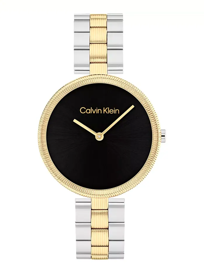 Женские часы Gleam с двухцветным браслетом из нержавеющей стали, 32 мм Calvin Klein