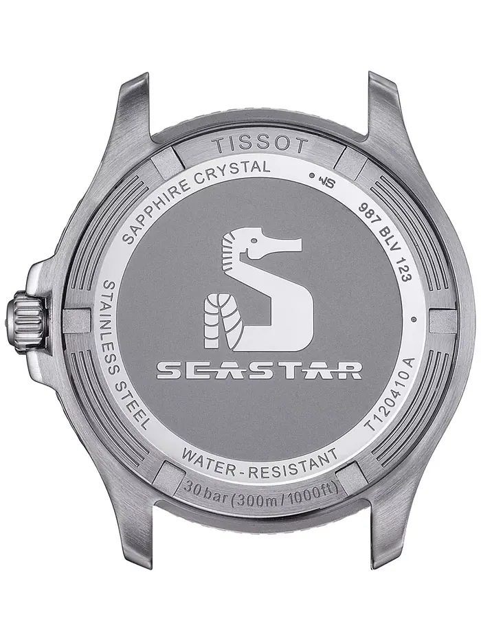 Мужские часы Swiss Seastar 1000 с двухцветным браслетом из нержавеющей стали, 40 мм Tissot — изображение 3 из 5