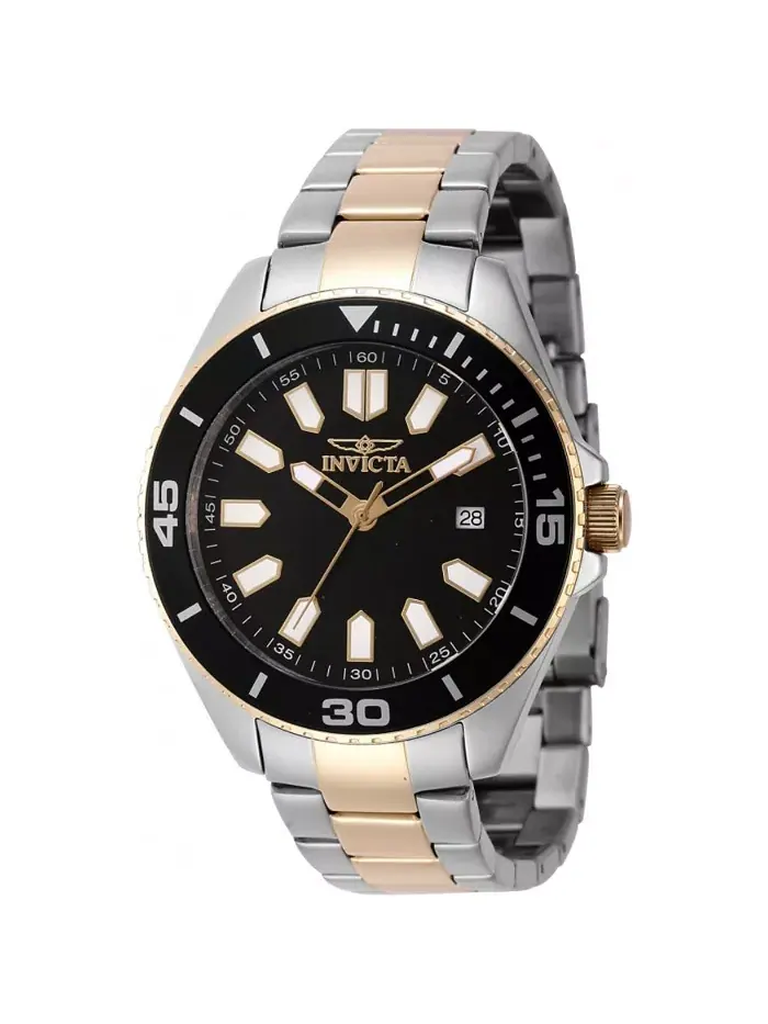 Мужские часы Pro Diver Quartz 3 Hand Black Dial, модель 46319 Invicta — изображение 2 из 2, оттенок золото
