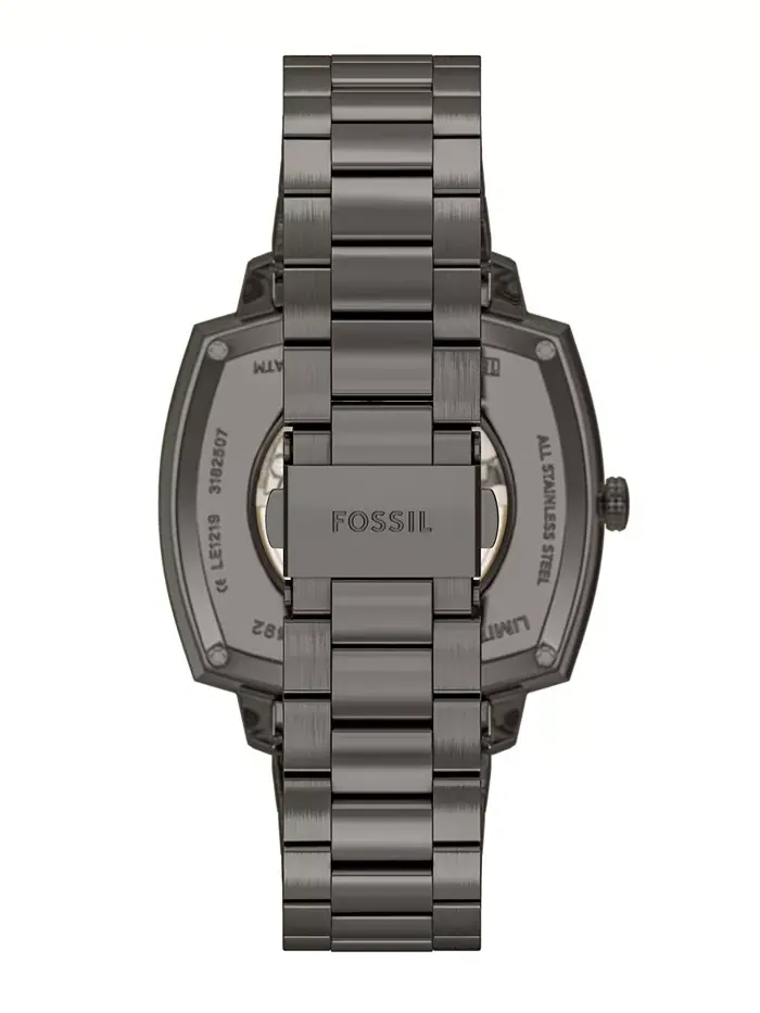 Унисекс часы Nick Jonas x Machine Luxe Automatic Gunmetal из нержавеющей стали, 40mm Fossil — изображение 2 из 10