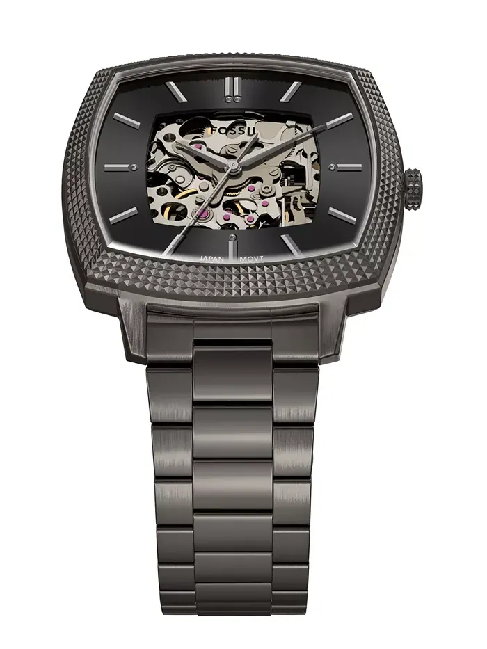Унисекс часы Nick Jonas x Machine Luxe Automatic Gunmetal из нержавеющей стали, 40mm Fossil — изображение 6 из 10