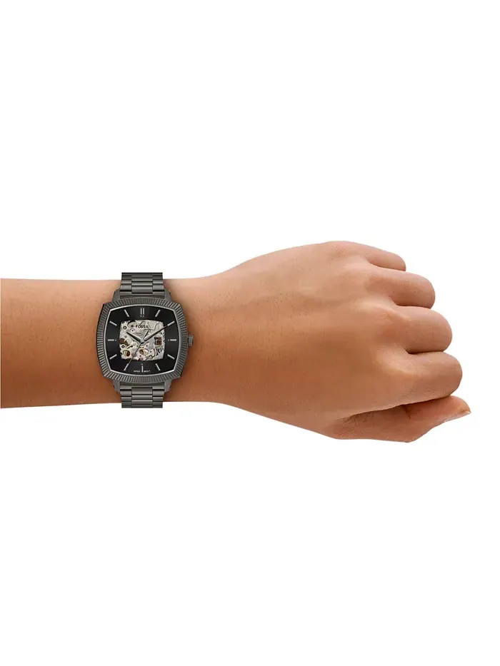 Унисекс часы Nick Jonas x Machine Luxe Automatic Gunmetal из нержавеющей стали, 40mm Fossil — изображение 8 из 10
