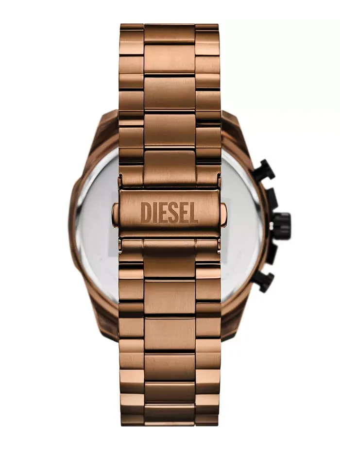 Мужские часы Mega Chief Slim Quartz Chronograph коричневые из нержавеющей стали, 48мм Diesel — изображение 3 из 4