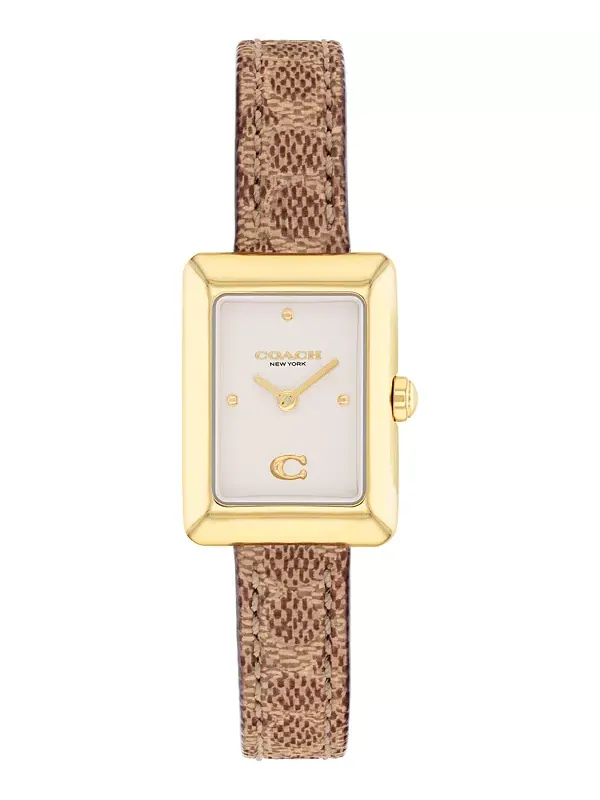 Женские часы Mara с коричневым кожаным ремешком, 19 x 26 мм Coach