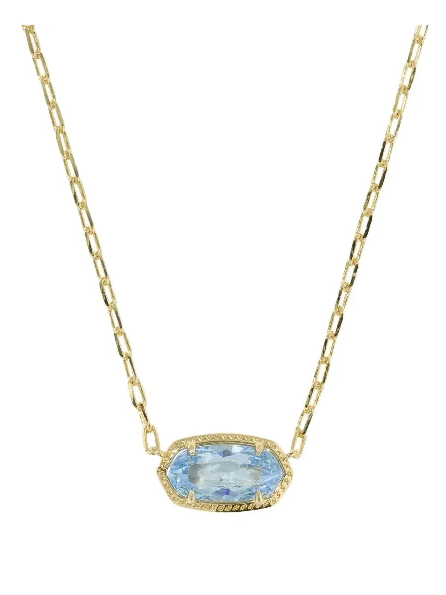 Овальный кулон Elisa Luxe с кубическим цирконием Kendra Scott — изображение 1 из 4, оттенок золотистый/светлый синий