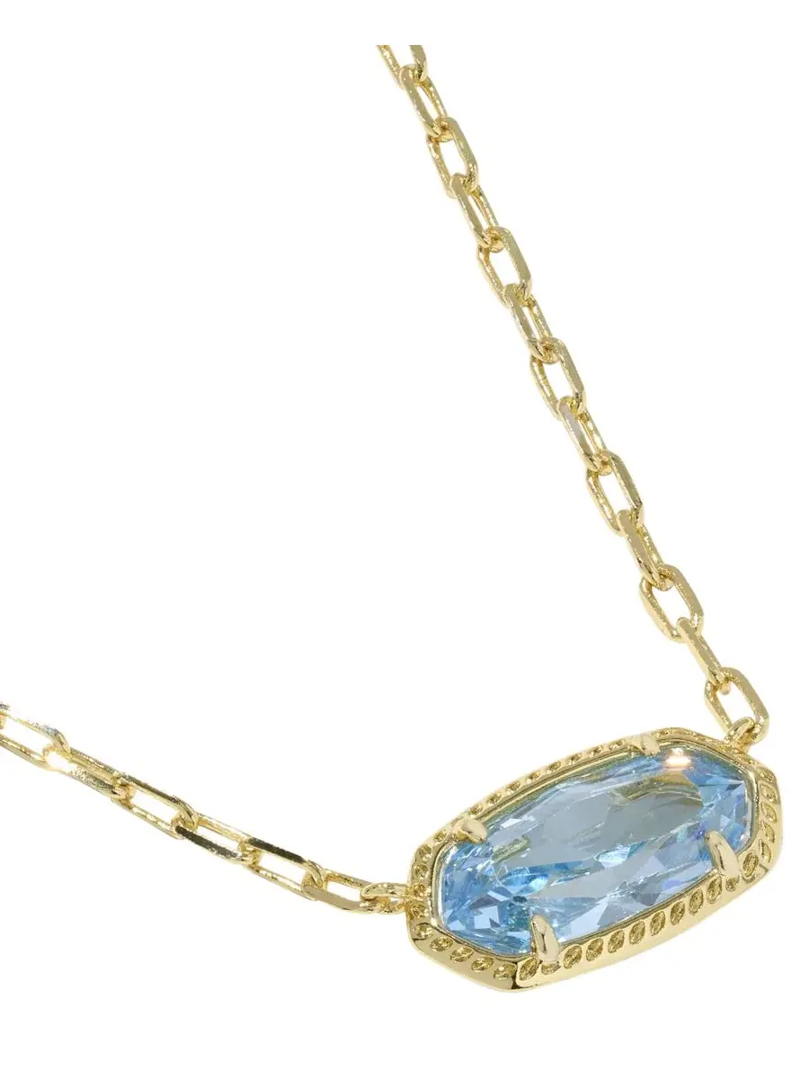 Овальный кулон Elisa Luxe с кубическим цирконием Kendra Scott — изображение 3 из 4, оттенок золотистый/светлый синий