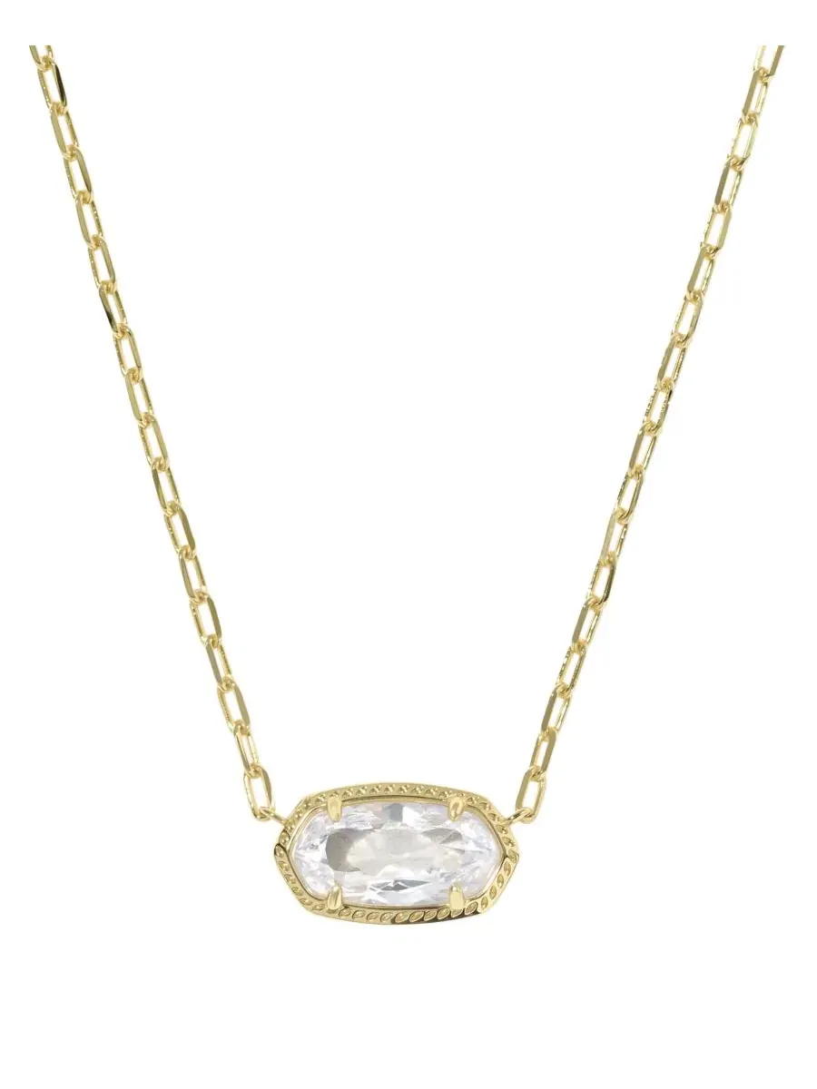 Овальный кулон Elisa Luxe с кубическим цирконием Kendra Scott — изображение 1 из 5, оттенок золотистый белый