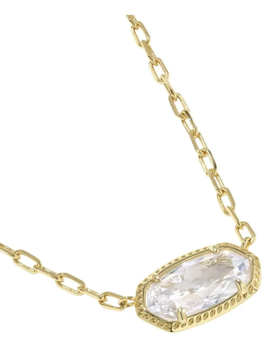 Овальный кулон Elisa Luxe с кубическим цирконием Kendra Scott — изображение 3 из 5, оттенок золотистый белый