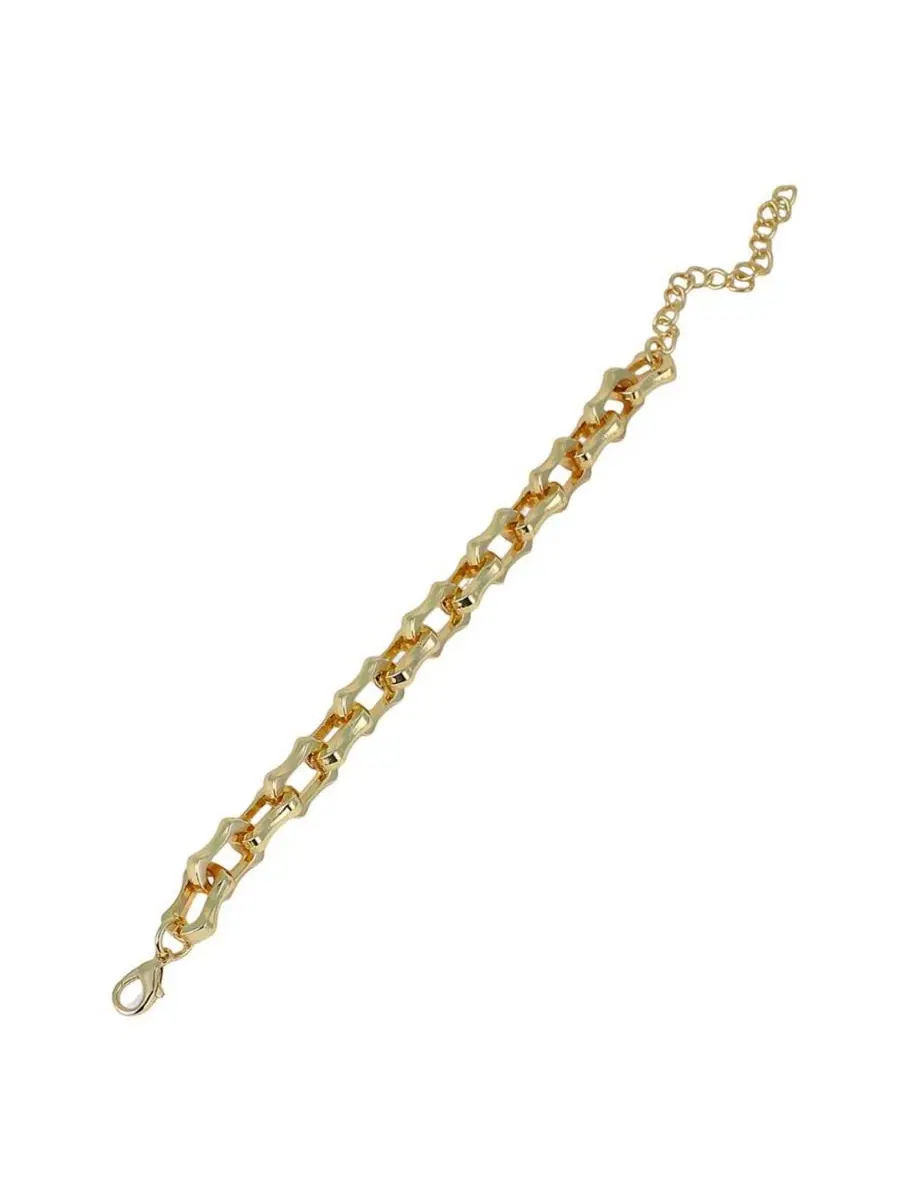 Женский браслет-цепочка The Bracket-Link Chain Bracelet - California Sohi — изображение 1 из 7, оттенок золото
