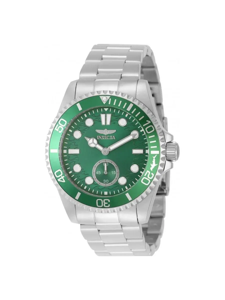 Мужские кварцевые часы Pro Diver VD78 49423 с зеленым циферблатом Invicta — изображение 1 из 3, оттенок серебряный