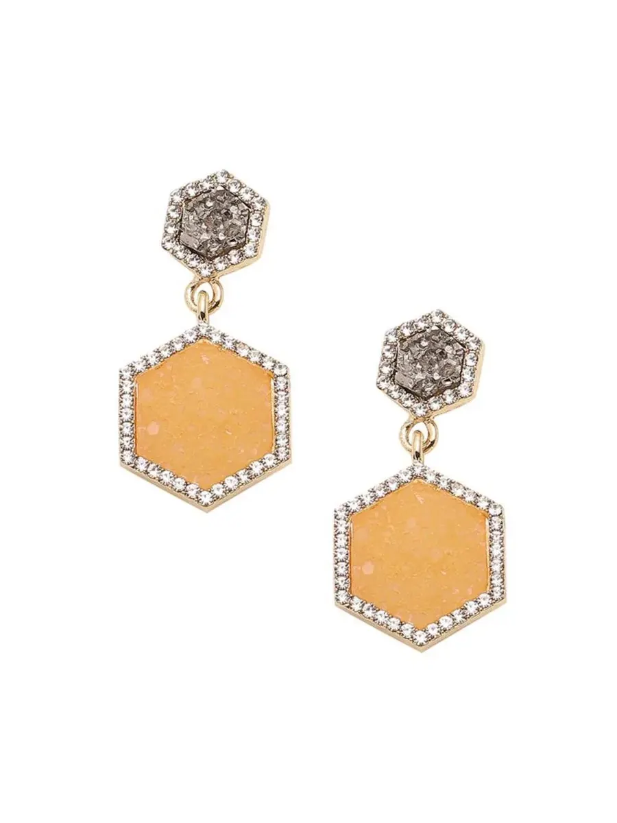 Серьги-подвески SOHI — изображение 1 из 3, оттенок розовый