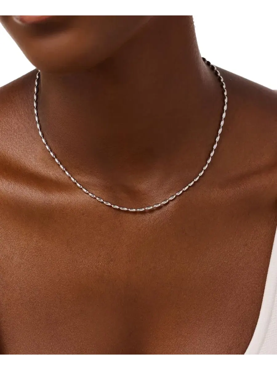 Серебряная цепочка Capri с шариками Ana Luisa — изображение 3 из 4, оттенок серебряный
