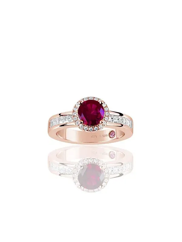 Кольцо Suzy Levian из стерлингового серебра с кубическим цирконием Suzy Levian New York — изображение 1 из 3, оттенок красный