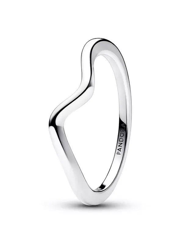 Кольцо Sterling Wave Pandora — изображение 1 из 2, оттенок серебряный