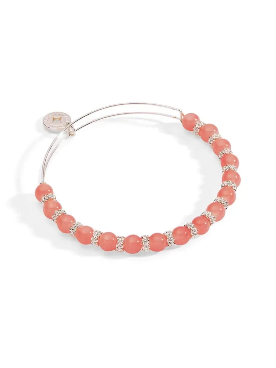 Браслет из кварца с бусинами Cherry Quartz Beaded Charm Alex and Ani