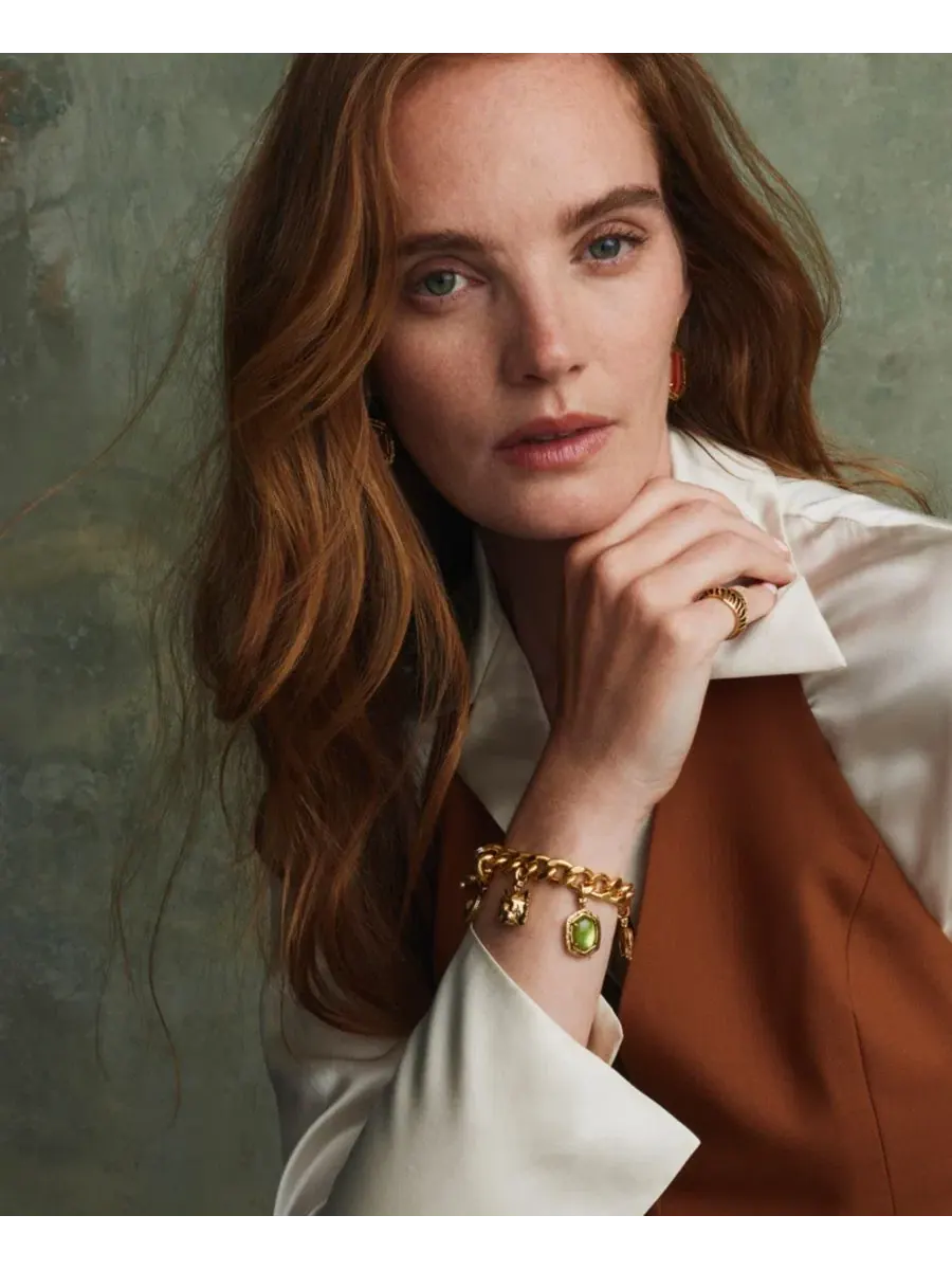 Кольцо-полоса Mikki с тигровым принтом, 14-каратное золотое покрытие Kendra Scott — изображение 5 из 6