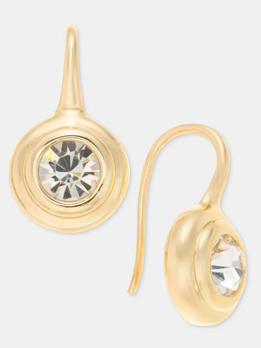 Серьги-подвески с кристаллами Crystal Bezel Drop Anne Klein — изображение 2 из 4, оттенок прозрачный
