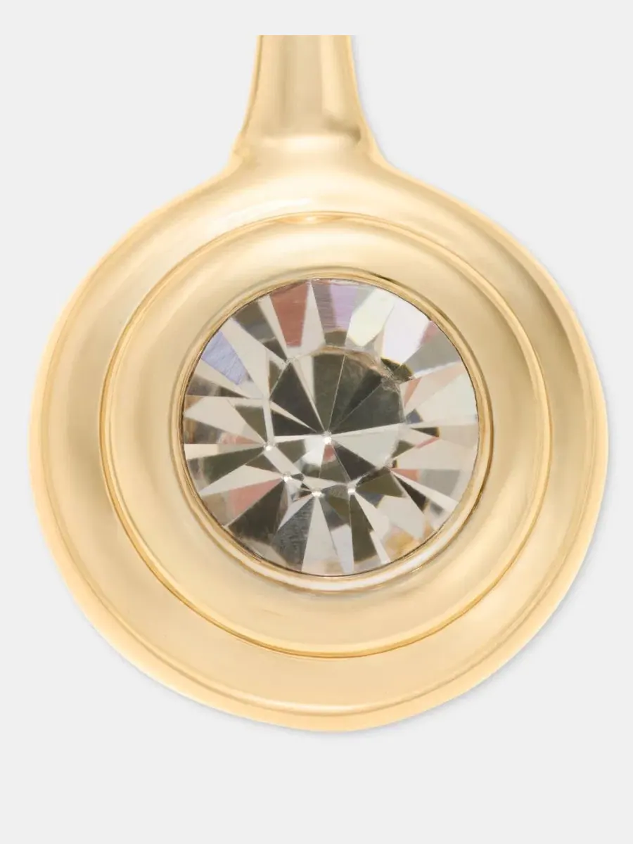 Серьги-подвески с кристаллами Crystal Bezel Drop Anne Klein — изображение 4 из 4, оттенок прозрачный